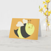 Niedliche glückliche Bienen-Gruß-Karte Karte (Gelbe Blume)