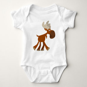 Niedliche glückliche Cartoon-Elch-Baby-Kleidung Baby Strampler
