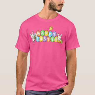 Niedliche, glückliche EASTER Eier mit Hasen Happy  T-Shirt