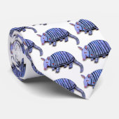 Niedliche glückliche einzigartige Gürteltiere der Krawatte (Gerollt)