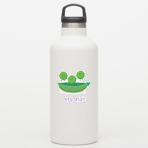 Niedliche glückliche Erbsen in pod-Cartoon-Abbildu Aufkleber