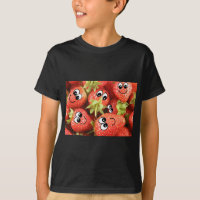 Niedliche glückliche Erdbeeren