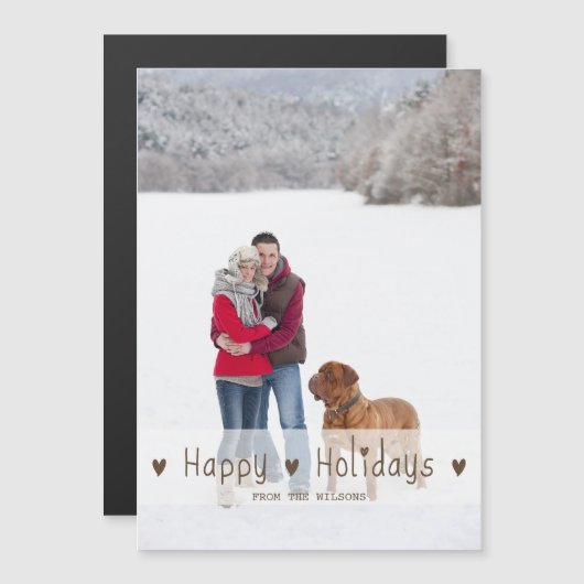 NIEDLICHE glückliche Ferien | FERIENFOTO Magnetkarte (Vorne/Hinten)