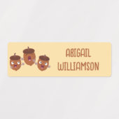 Niedliche glückliche Hörner singen Cartoon persona Etiketten (Design 2)