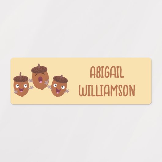 Niedliche glückliche Hörner singen Cartoon persona Etiketten (Design 2)