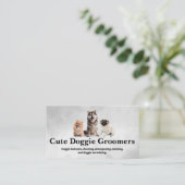 Niedliche glückliche Hunde sitzen Visitenkarte (Stehend Vorderseite)