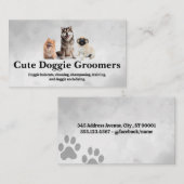 Niedliche glückliche Hunde sitzen Visitenkarte (Vorne/Hinten)