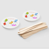 Niedliche glückliche Jellybohnen springende Cartoo Fächer (Non-assembled)