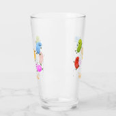 Niedliche glückliche Jellybohnen springende Cartoo Glas (Links)