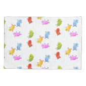 Niedliche glückliche Jellybohnen springende Cartoo Kissenbezug (Rückseite)