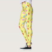 Niedliche glückliche Jellybohnen springende Cartoo Leggings (Links)