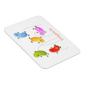 Niedliche glückliche Jellybohnen springende Cartoo Magnet (Rechte Seite)