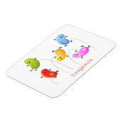 Niedliche glückliche Jellybohnen springende Cartoo Magnet (Linke Seite)