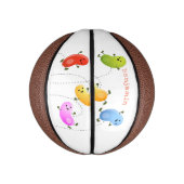 Niedliche glückliche Jellybohnen springende Cartoo Mini Basketball (Vertikal)