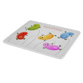 Niedliche glückliche Jellybohnen springende Cartoo Schneidebrett (Ecke)