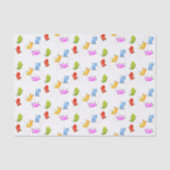 Niedliche glückliche Jellybohnen springende Cartoo Seidenpapier (Vorderseite)