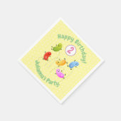 Niedliche glückliche Jellybohnen springende Cartoo Serviette (Ecke)