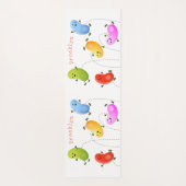 Niedliche glückliche Jellybohnen springende Cartoo Yogamatte (Rückseite)