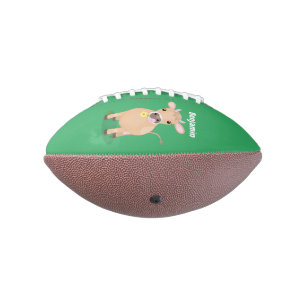 Niedliche glückliche Jersey-Kuh und Blume Cartoon Football