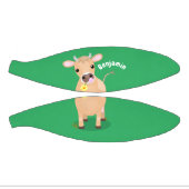 Niedliche glückliche Jersey-Kuh und Blume Cartoon Mini Basketball (Panele)