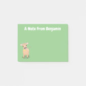 Niedliche glückliche Jersey-Kuh und Blume Cartoon Post-it Klebezettel (Vorderseite)