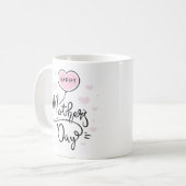 Niedliche glückliche Kaffee-Tasse der Mutter Kaffeetasse (Vorderseite Links)