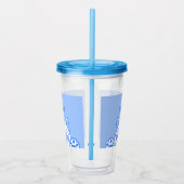 Niedliche glückliche Katze mit Rundglas Acryltrinkbecher (Rechts)