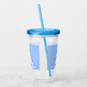 Niedliche glückliche Katze mit Rundglas Acryltrinkbecher (Links)