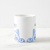 Niedliche glückliche Katze mit Rundglas Kaffeetasse (Mittel)