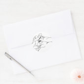 Niedliche glückliche Katzen Schlafen im Bett mit T Runder Aufkleber (Umschlag)