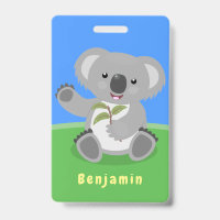 Niedliche glückliche koala schwingende Cartoon-Abb