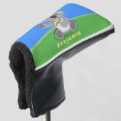 Niedliche glückliche koala schwingende Cartoon-Abb Golf Headcover (3/4 Vorderseite)