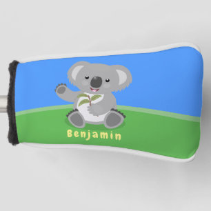 Niedliche glückliche koala schwingende Cartoon-Abb Golf Headcover