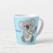 Niedliche glückliche koala schwingende Cartoon-Abb Milchtasse (Rechte Ecke)
