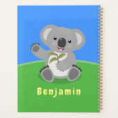 Niedliche glückliche koala schwingende Cartoon-Abb Planer (Rückseite)