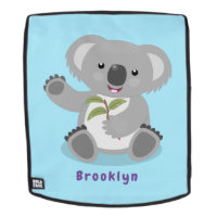Niedliche glückliche koala schwingende Cartoon-Abb