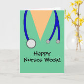 Niedliche glückliche Krankenschwestern, die Woche Karte (Gelbe Blume)