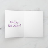 Niedliche glückliche Maus mit Ballon Cartoon-Abbil Karte (Innenseite)