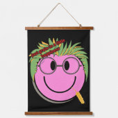 NIEDLICHE GLÜCKLICHE MENSCHEN! WANDTEPPICH MIT HOLZRAHMEN (Vorderseite 3)