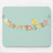 Niedliche glückliche Ostern-Karte Mousepad (Vorne)