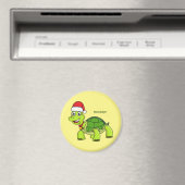 Niedliche glückliche Schildkröte mit Weihnachtsman Magnet (In Situ (Geschirrspüler))