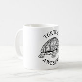 Niedliche glückliche Schildkröte. Schildkröteny ph Kaffeetasse (Vorderseite Links)