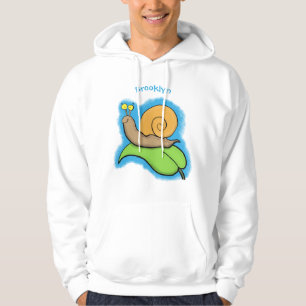 Niedliche, glückliche Schnecke auf einer Cartoon-I Hoodie