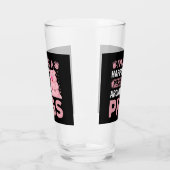 niedliche glückliche Schweineliebhaber Wortkunst Glas (Links)