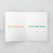 Niedliche glückliche Sonnenblumen lächelnd Cartoon Karte (Innenseite)