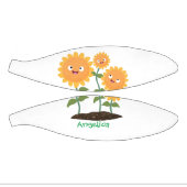 Niedliche glückliche Sonnenblumen lächelnd Cartoon Mini Basketball (Panele)