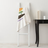 Niedliche glückliche Sonnenblumen lächelnd Cartoon Sherpadecke (Beispiel)