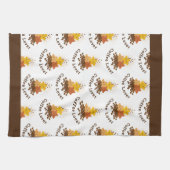 Niedliche glückliche Wasserfarbenstars und Kaffeeb Geschirrtuch (Horizontal)