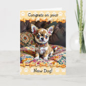 Niedliche Glückwunsch auf Ihrem neuen Chihuahua-We Karte (Vorderseite)
