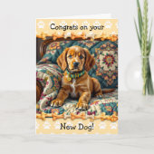 Niedliche Glückwunsch auf Ihrem neuen irischen Set Karte (Vorderseite)